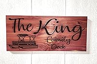Personalized Rustic Cedar Wood Sign for Cabin, Lake House, Man Cave - Custom Family Name, Silhouette, Anniversary Decor