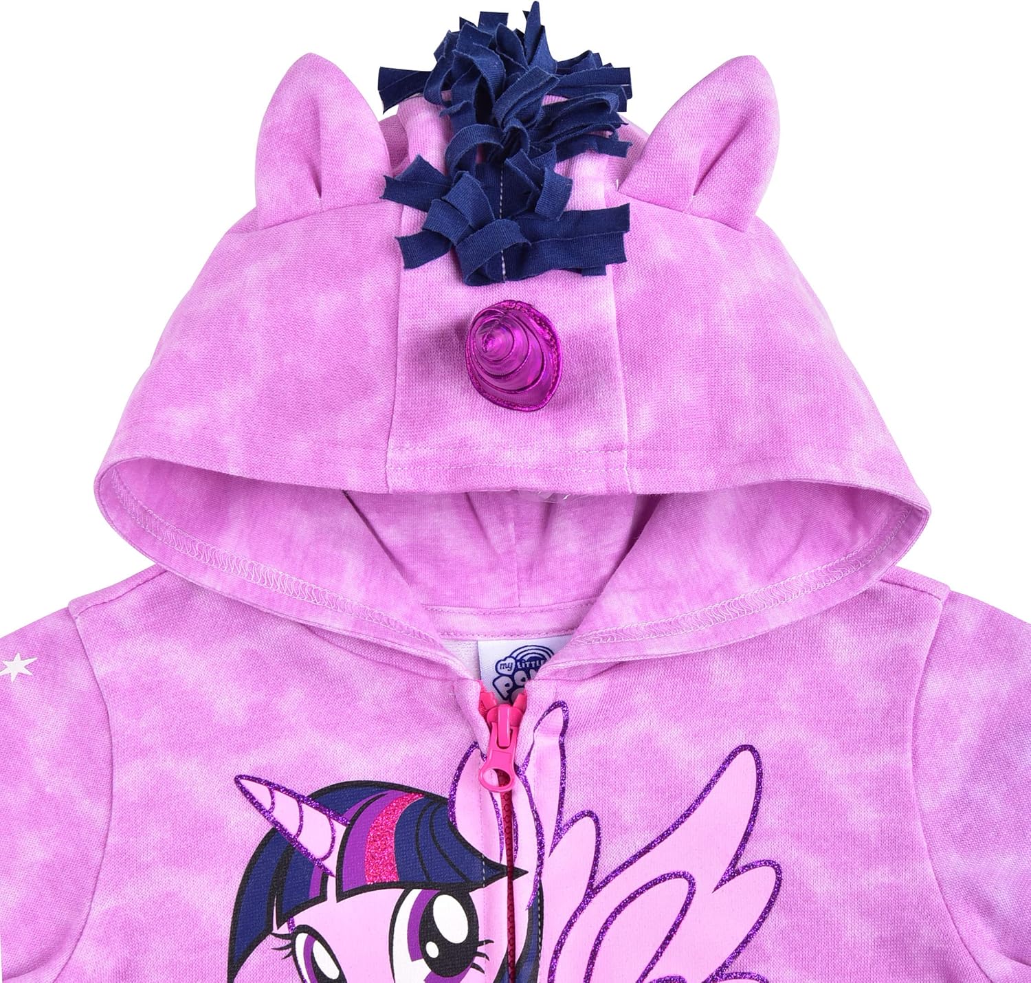 Miniatura 3 de My Little Pony Girl's Twilight Sparkle Roleplay Hoodie with 3D Ears and Mane