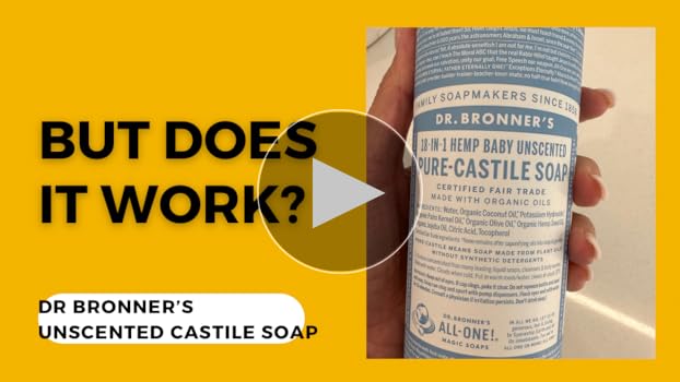 Dr. Bronner's - Pure-Castile Liquid Soap (Baby Unscented, 16 Ounce) - Made  with Organic Oils, 18-in-1 Uses: Face, Hair, Laundry & Dishes For Sensitive  ...