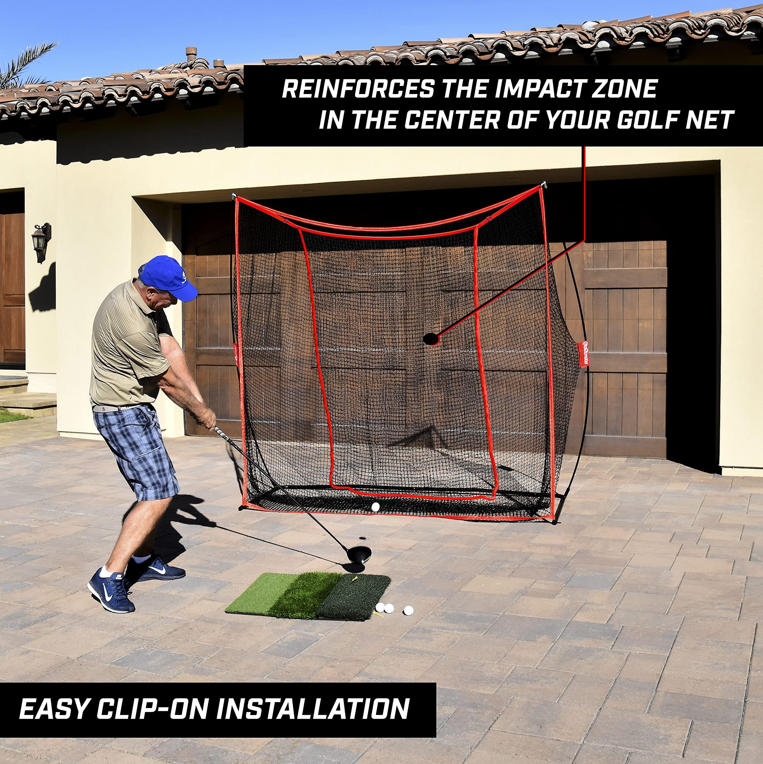 GoSports Golf Practice Hitting Net - Choose Between Huge 10'x7' or 7'x7' Nets -Personal Driving Range for Indoor or Outdoor Use - Designed by Golfers for Golfers