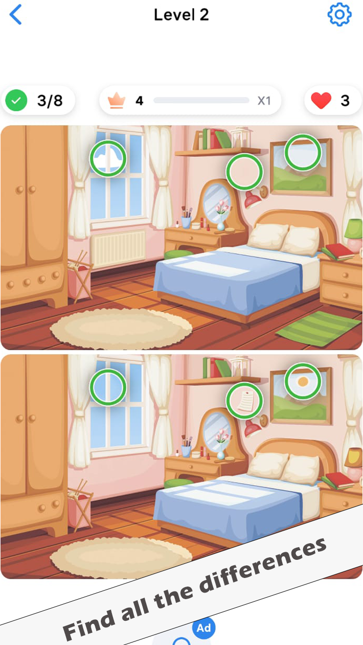 Find Differences & Spot It Puzzle - Hidden Objects Brain Teasers Visual ...