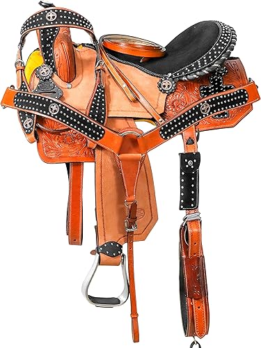 Silla de montar para caballos IMPEX hecha a mano de cuero de primera calidad occidental para carreras de carreras, caballo ecuestre, consigue un