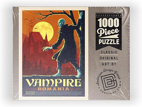 Miniatura 8 de Mythical Creatures Vampire (Rumania), póster vintage, rompecabezas premium de 1000 piezas para adultos