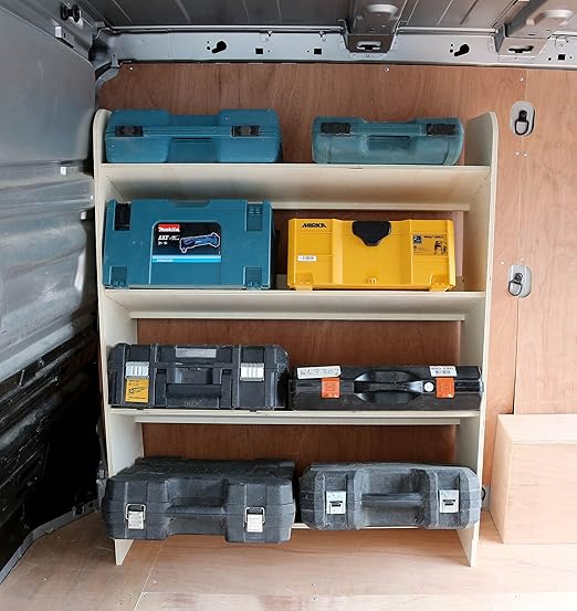 Trafic SWB 2015+ OS Front Angled Lightweight Plywood Van Shelving