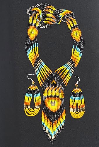 Miniatura 5 de Conjunto de joyería de diseño de pata de oso y tortuga Collar, aretes, pulsera hecha a mano