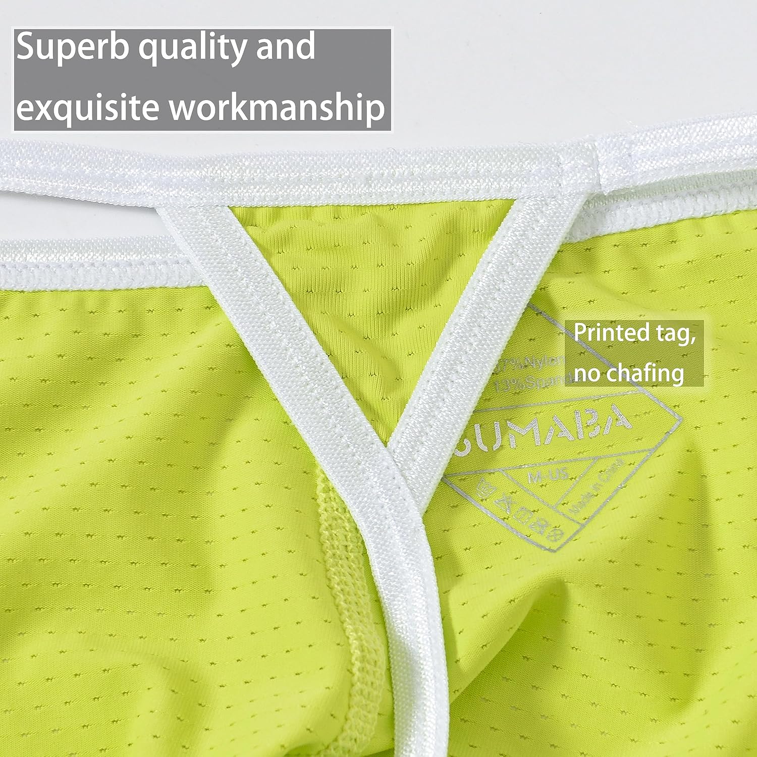 SUMABA Mens G String Thong Underwear Bulge T-Back Under Panties for Men