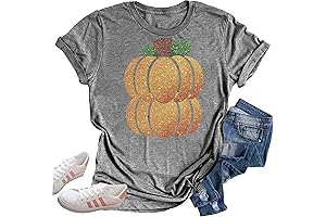 Womens 2023 Fall Pumpkin T-shirts