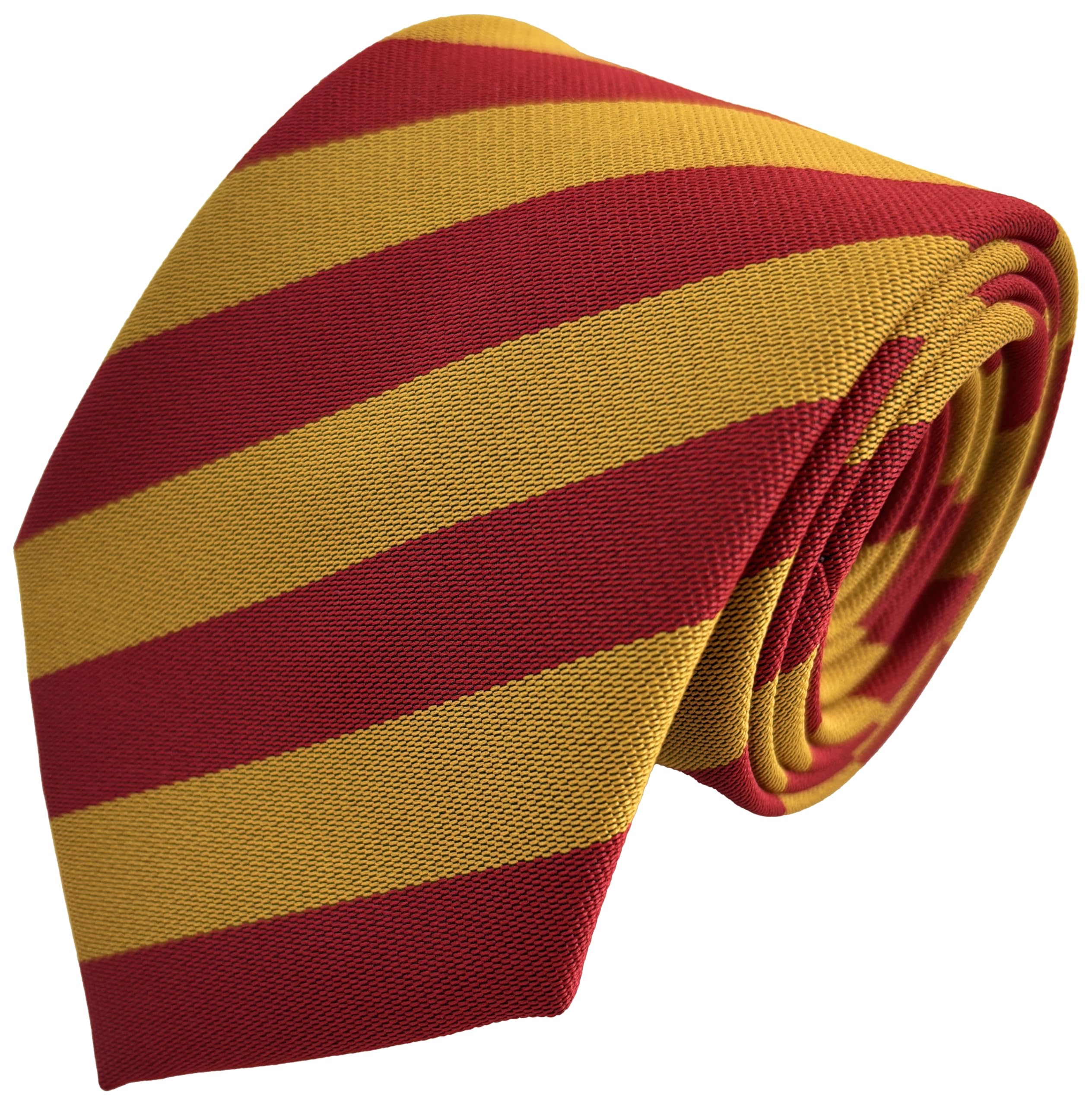 Great British Tie Club School Ties (23 Block Stripe Colour Variations) Junior Age (Red & Gold)