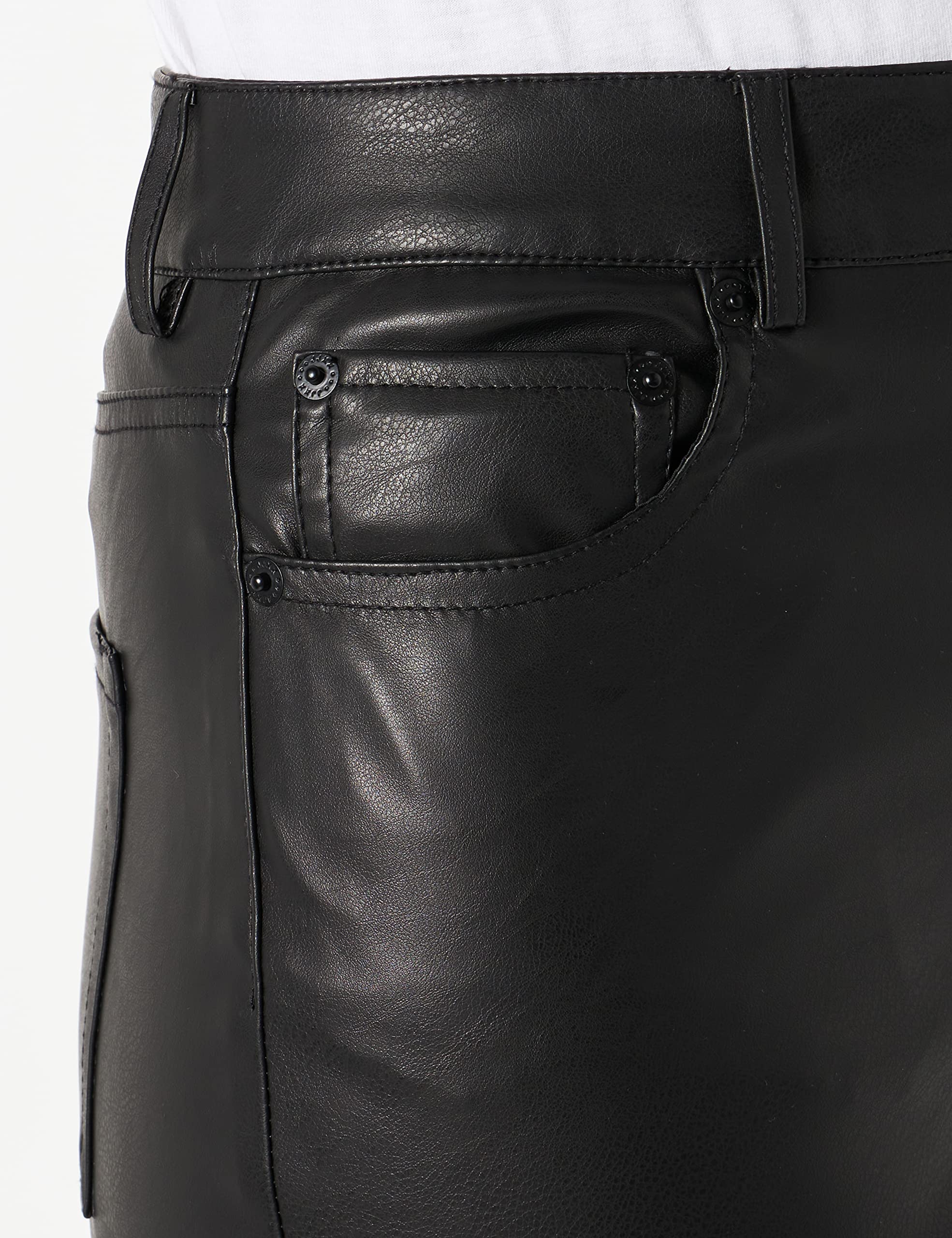 JJXX Jxberlin Slim Hw Faux Leat Spodnie Noos - Spodnie Kobiety