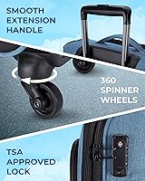 Vista 4 de BAGSMART Equipaje de mano, Azul, Viajes en familia