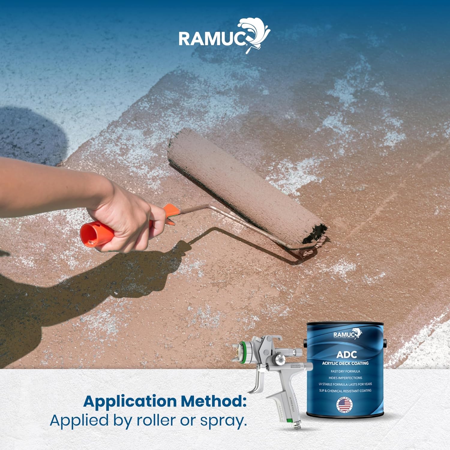 Ramuc Acrylic Deck Coating Cayman Sand 1 Gallon | 940225601