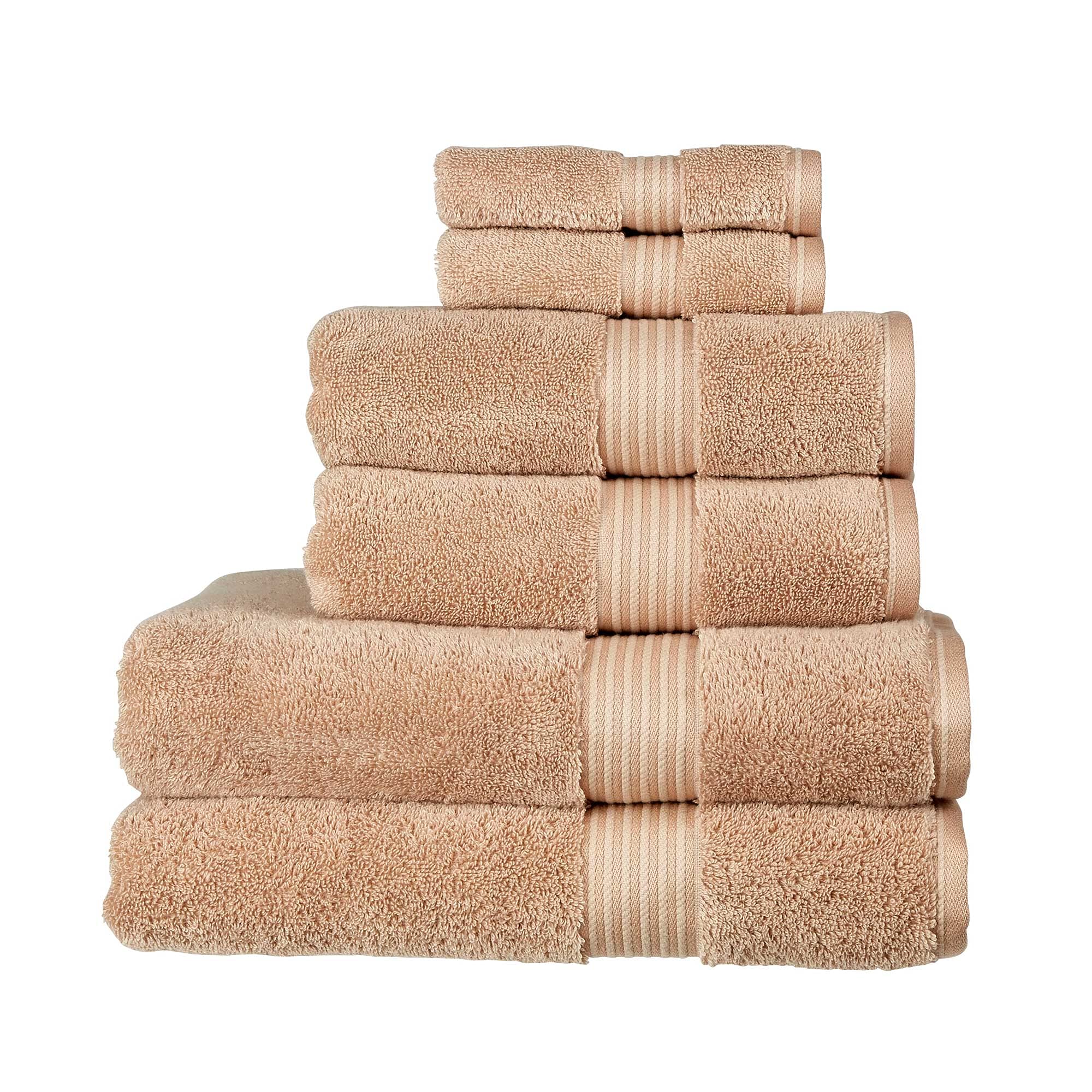 Christy Supreme Hygro 2 Hand Towels Set | Blush Pink | 100% Luxury Supima Cotton | Ultra Soft | Super Absorbent | 650GSM | Plush and Long Lasting — view 46