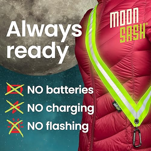 Miniatura 2 de MOONSASH  Fabricado en Estados Unidos  La banda reflectante original  Equipo reversible, elegante y práctico para caminar por la noche  Sin