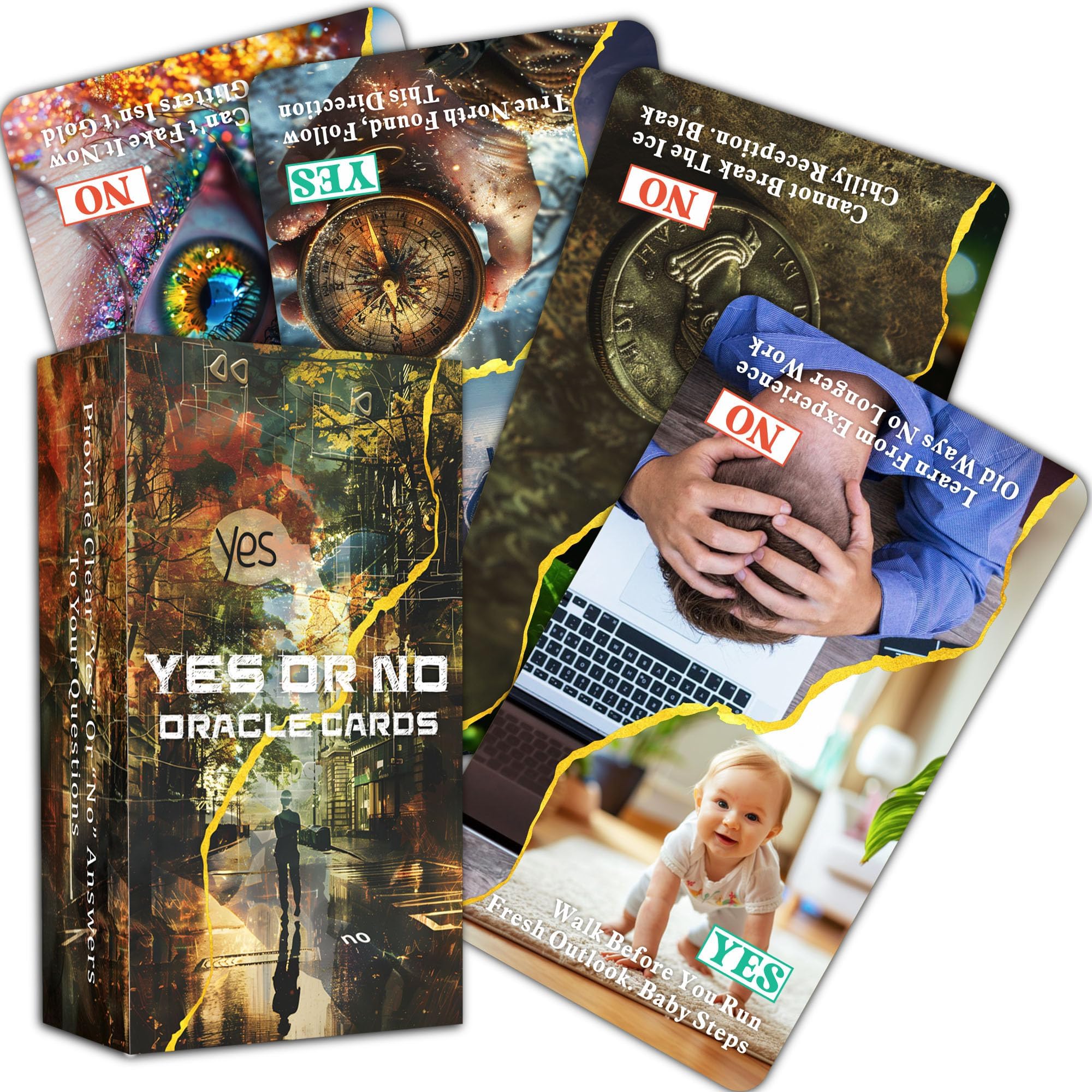 Yes or No Oracle Cards, Clarifying Life Situations Oracle Deck,Oracle Cards for Beginners, Simplify Your Decisions Instantly