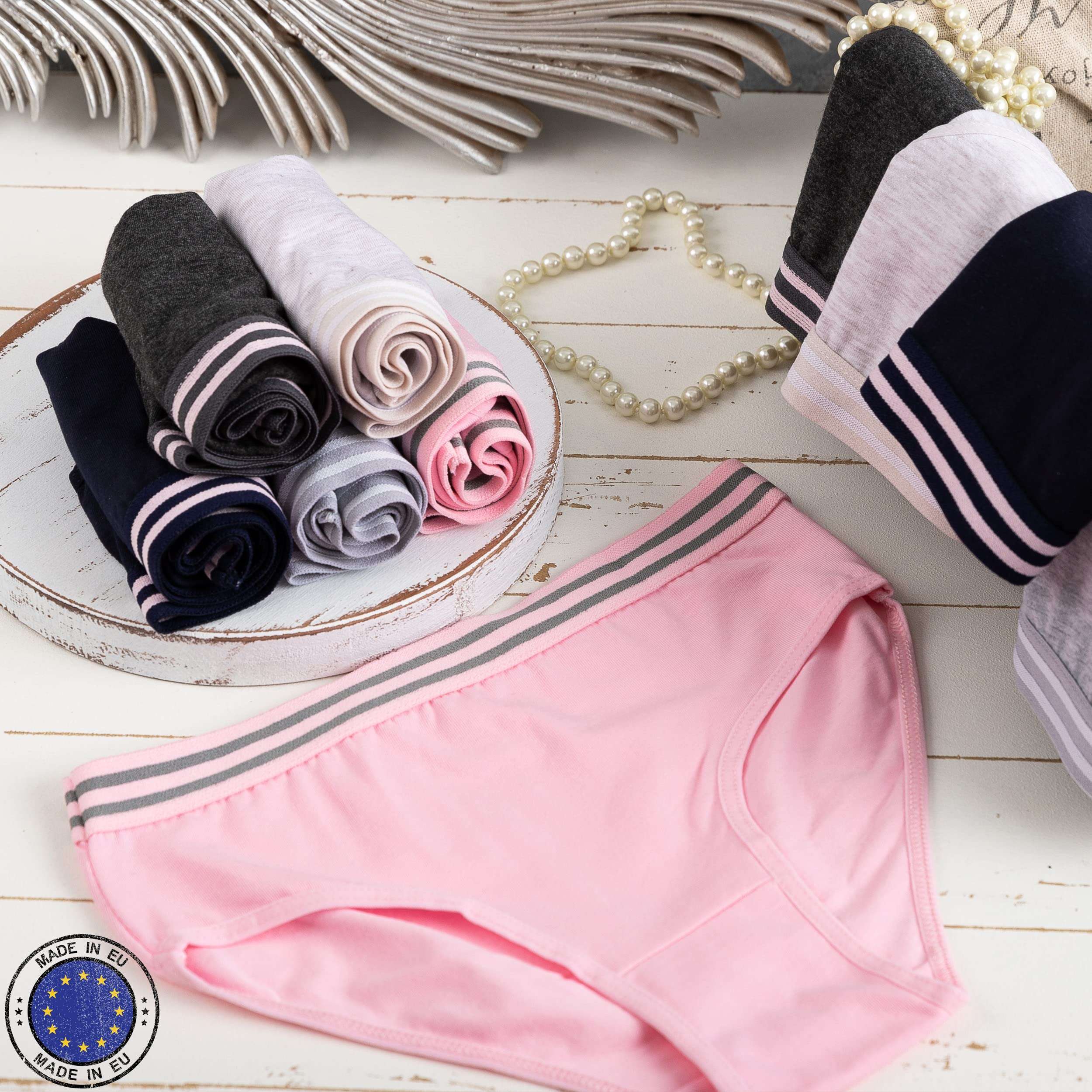 LOREZA ® 10 Braguitas de algodón para niña - Material cómodo y Suave - con Diferentes Motivos