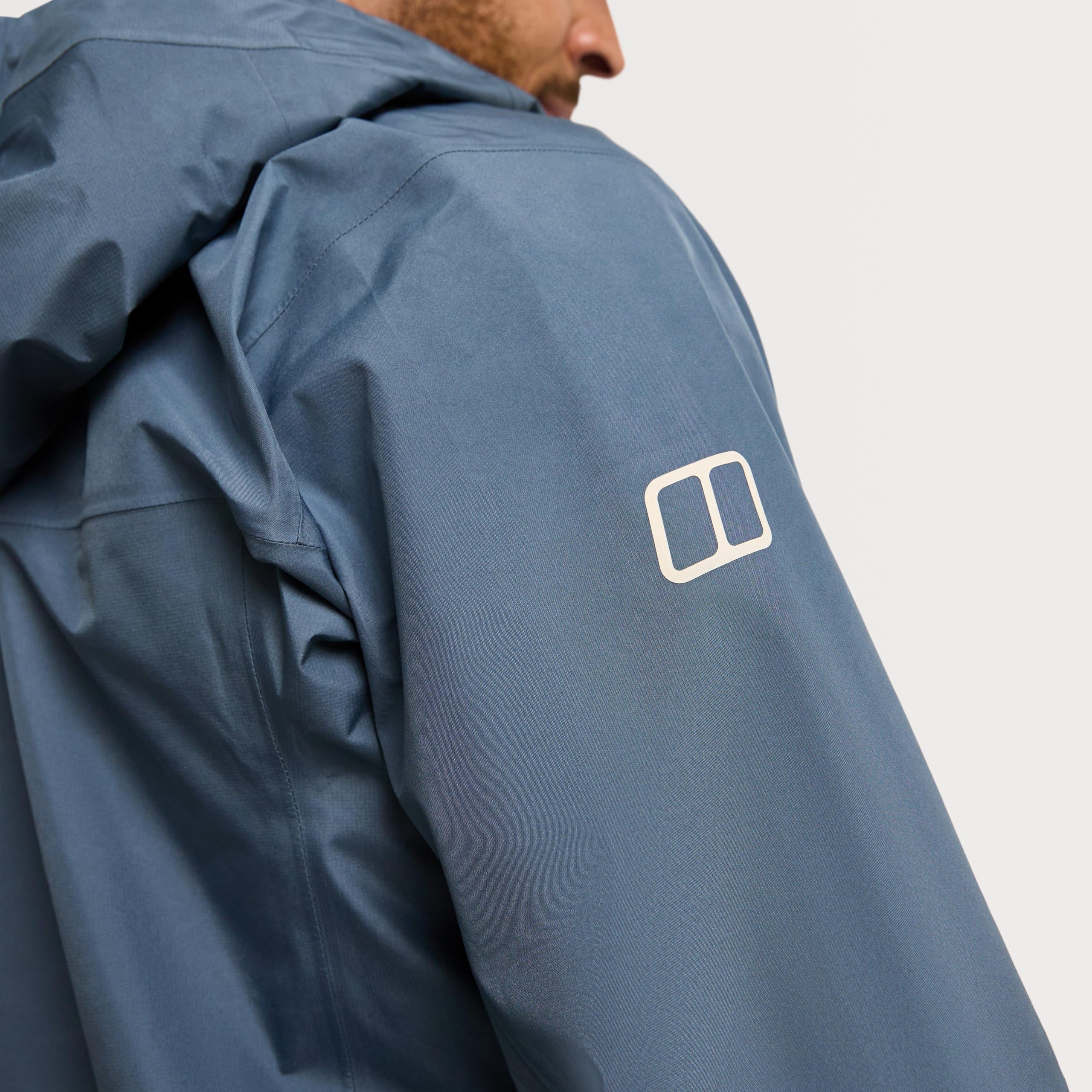 Berghaus Chaqueta impermeable Ridge-Seeker para hombre, Gore-Tex, 3L, transpirable, cremalleras en el hoyo, capucha ajustable, para actividades al aire libre de alta intensidad