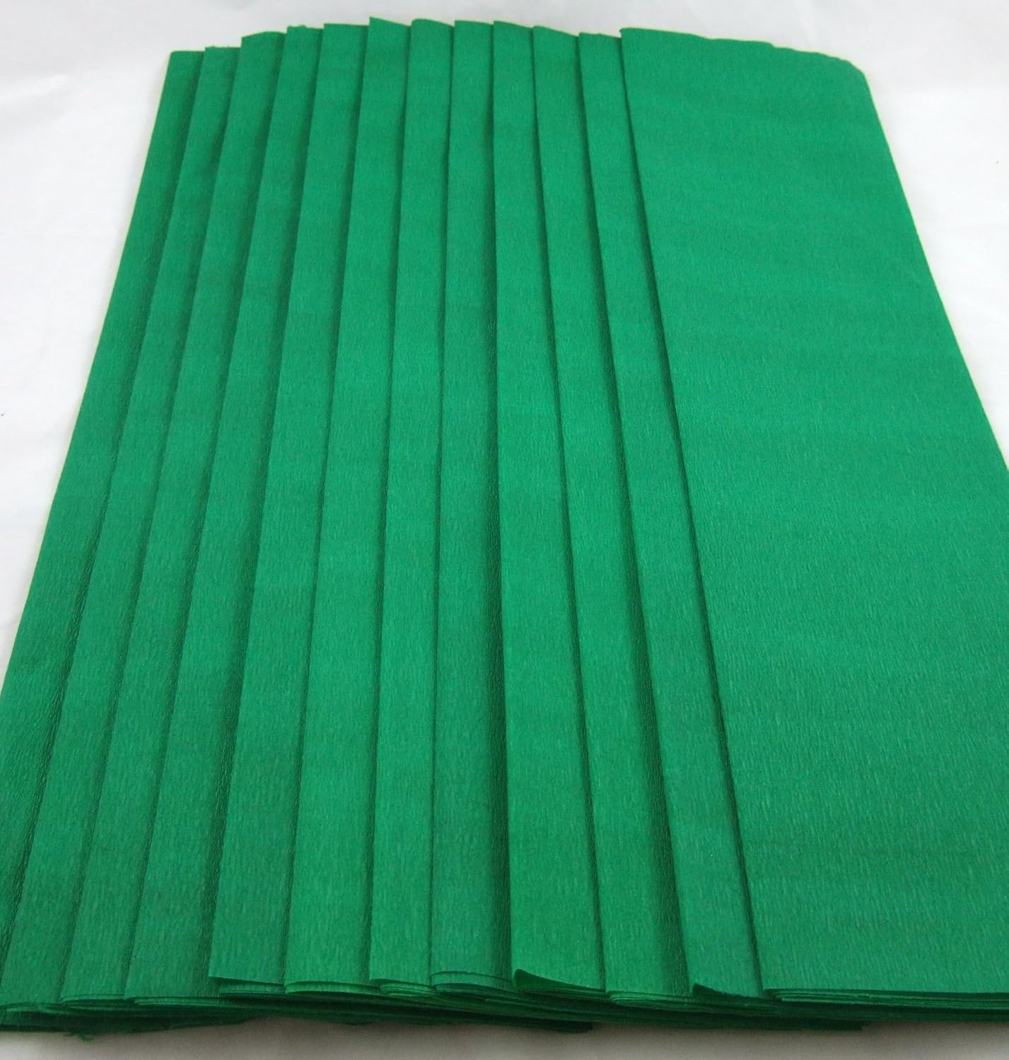 Top Quality Dark Green Crepe Paper 12 Folds per Pack. Crepe Paper Folds
