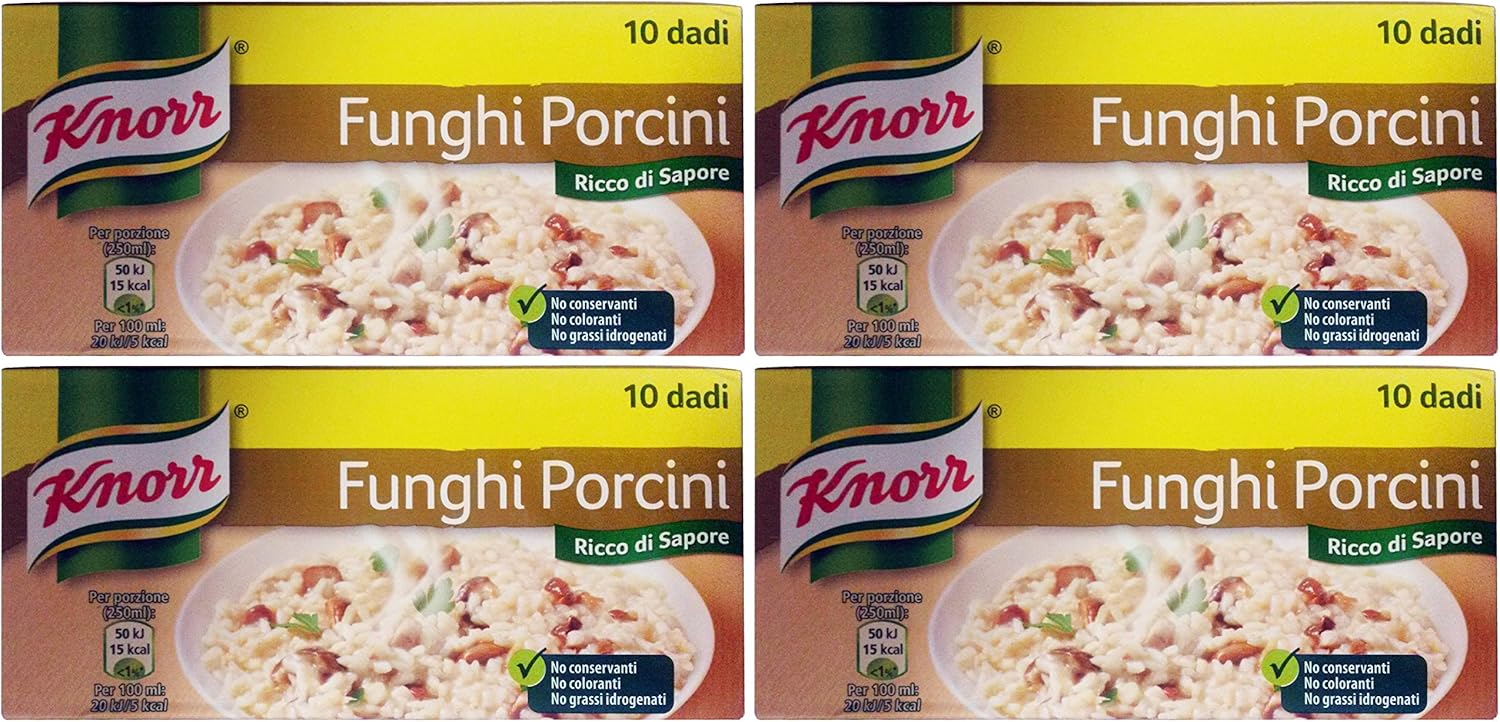 Knorr "Funghi Porcini" Bouillon Cubes, Porcini Mushrooms Taste Pack of