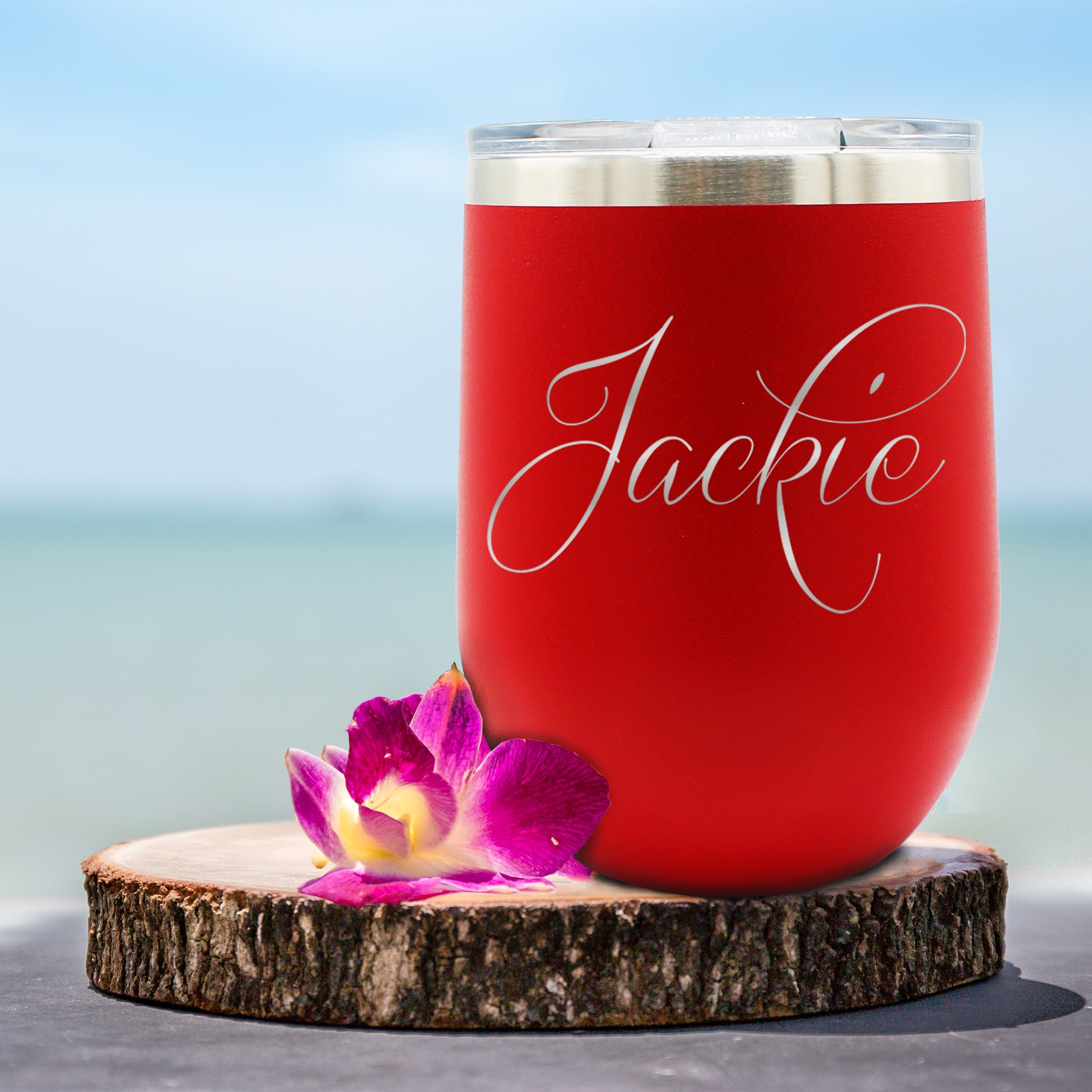 Amazon | Personalized 12 ozの断熱Stemlessワインタンブラー