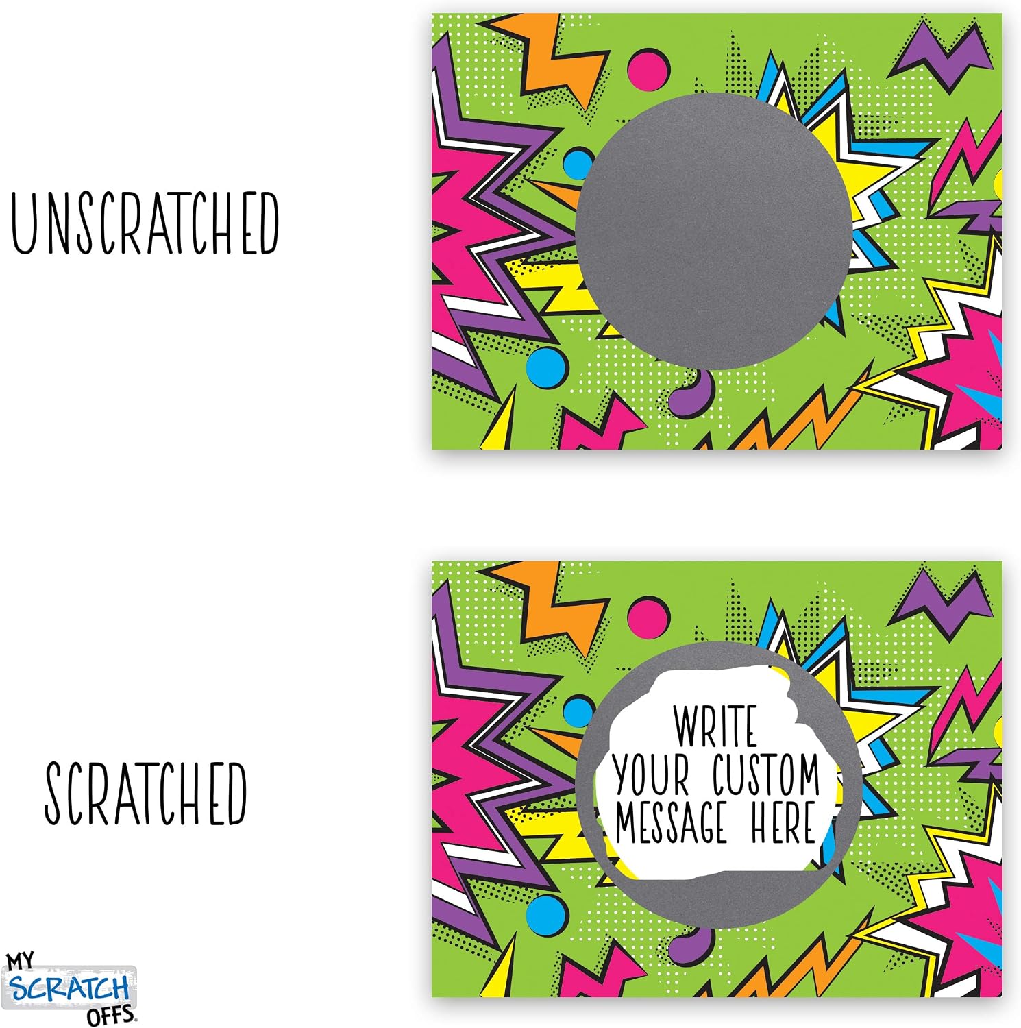 My Scratch Offs 50 Pack Zig Zag & 50 Pack Graffiti Variety DIY Make Your Own Scratch-Offs