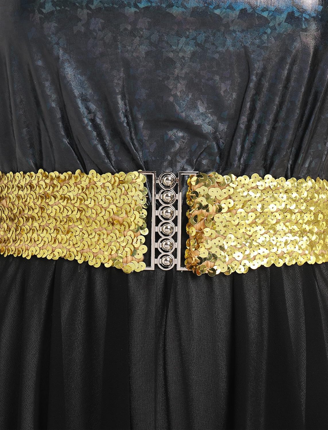 IBAKOM Women Praise Dance Overlay and Tunic with Jumpsuit Worship Metallic Chiffon Skirt Wide Leg Romper Liturgical Dancewear - Image 2