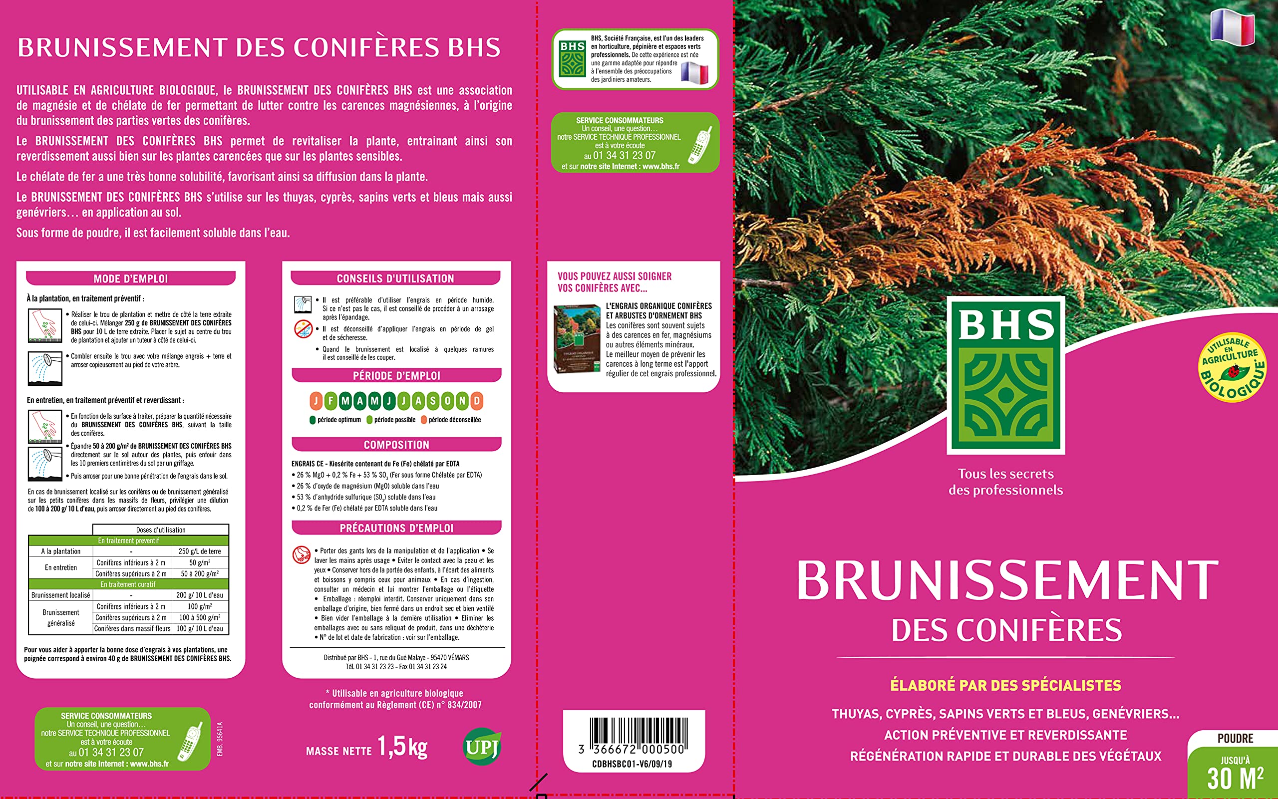Fertiligène Soin Brunissement Des Conifères, 500 Ml | La Pause Jardin