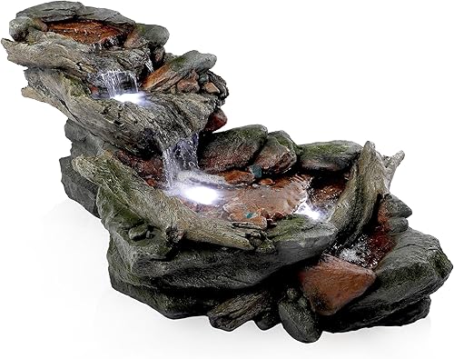 Miniatura 6 de Alpine Corporation WIN558 Fuente de agua beige 60 pulgadas de largo