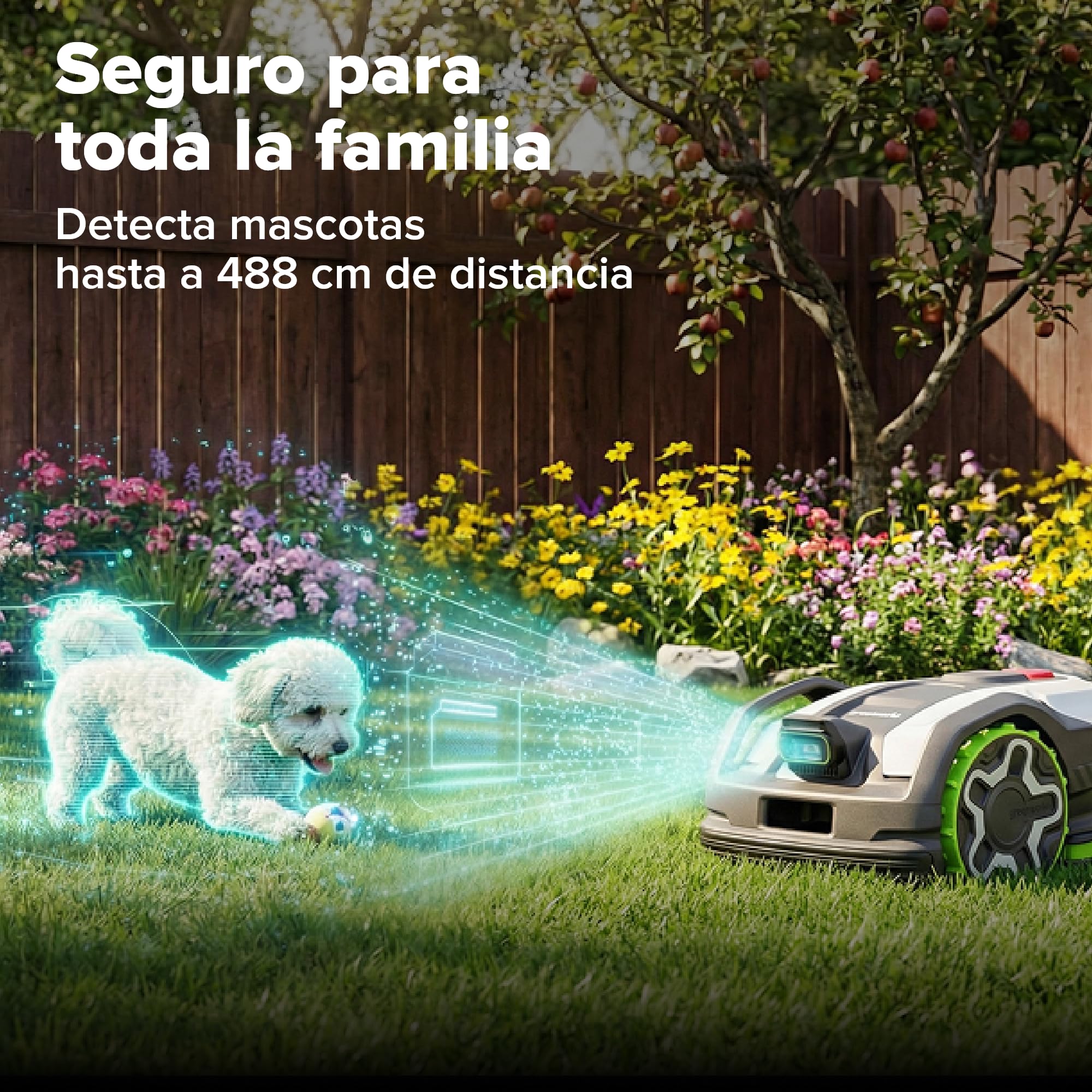 Greenworks C8 Vision+RTK – Cortacésped Robot sin Cable hasta 800 m², Mapeo Automático, Detección de Obstáculos 3D-ToF (Día y Noche), Gestión Multi-Zona Vía App, Garantía del Fabricante 3 Años