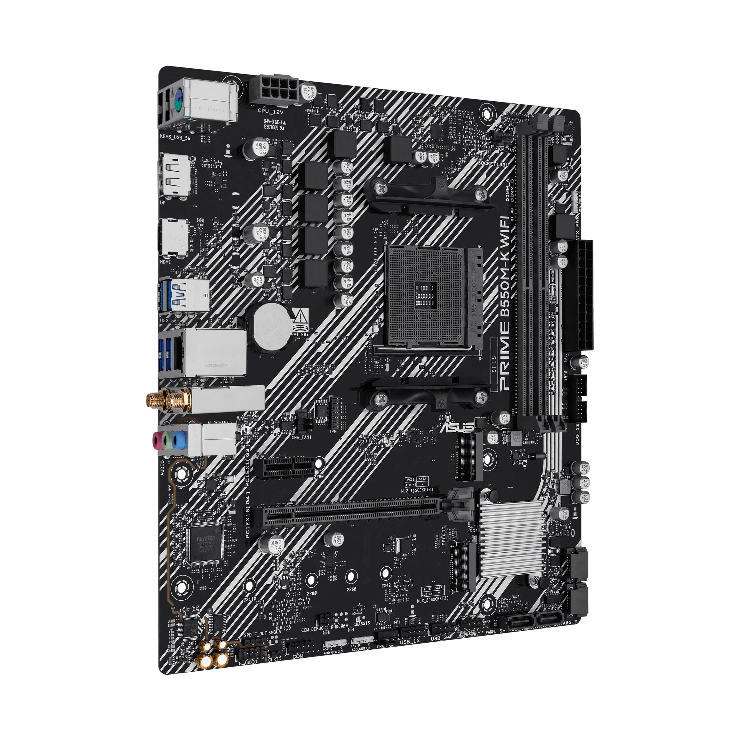 Amazon | ASUS Prime B550M-K WiFi AM4 mATX マザーボード、DDR4、PCIe