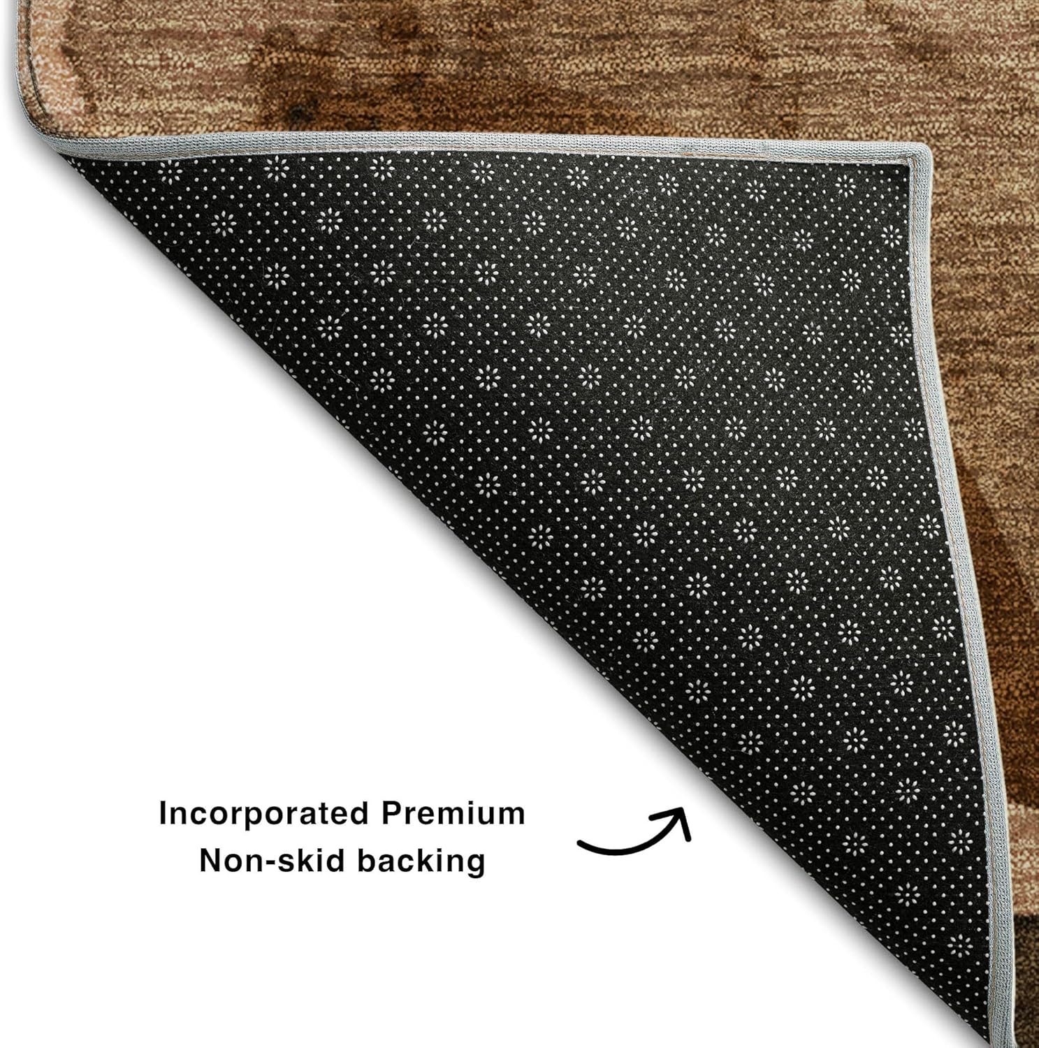 Addison Rugs Mayfield AMF536 Chocolate 5' x 7'6" Indoor Premium Machine Washable Rug, Silky Soft, Easy Clean, Non Shedding, Bedroom, Living Room, Dining Room, Kitchen, Patio Rug