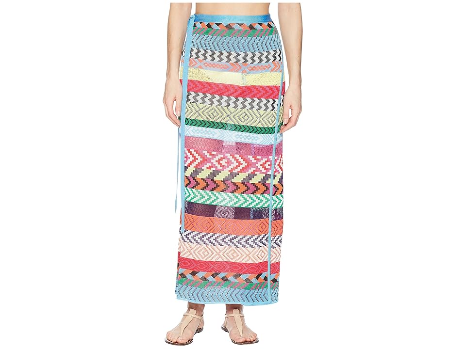

Mary Katrantzou Evaris Skirt Fira Stripe Knit Cover-Up (Multi) Women's Swimwear