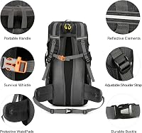 Mingfuxin 50L Vízálló Túrahátizsák - Unisex Trekking Hátizsák Esővédővel, Túrázáshoz, Hegymászáshoz, Kempingezéshez és Utazáshoz 5