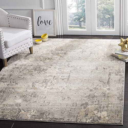 Area Rug 8x10 - Meadow Collection - Large - Grey,