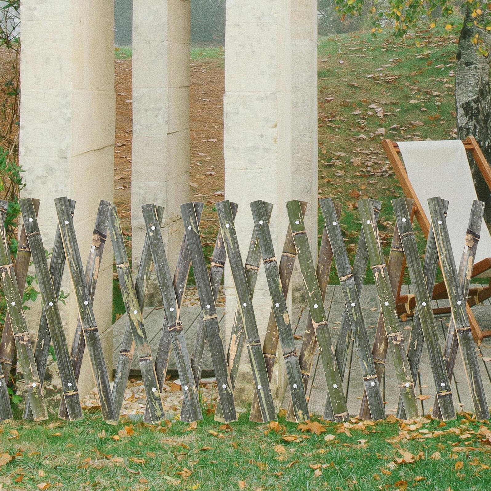 Recinzione Bambù Espandibile per Giardino, Supporto Piante