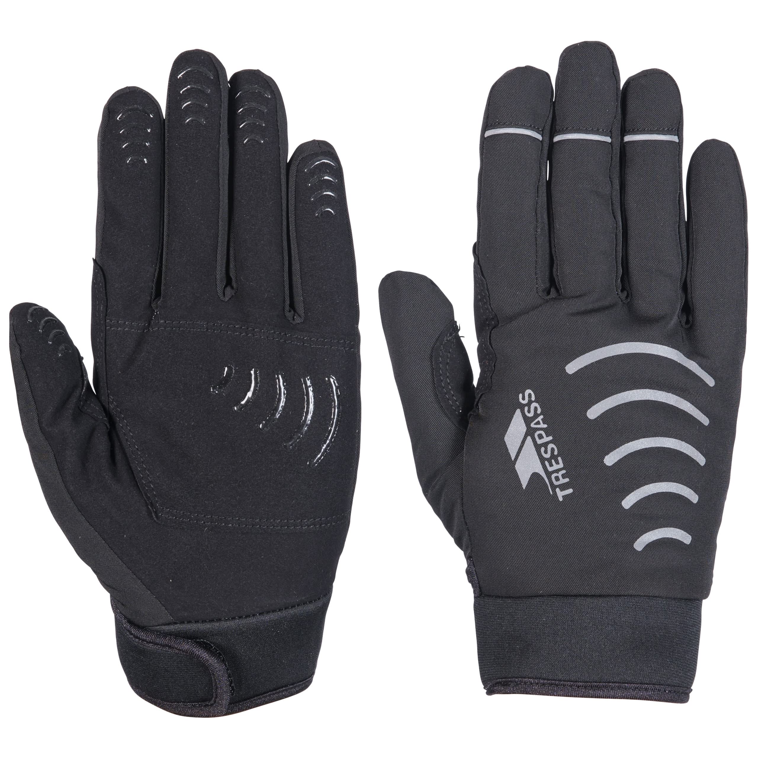 Trespass Crossover Men Women Active Waterproof Reflective Running Cycling Gloves