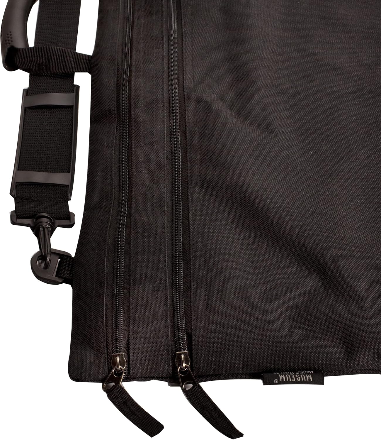 Soho Urban Artist Art Portfolio Case Artwork Tote Bag, Heavy Duty Nylon, 2 Zippered Pockets, Handle & Shoulder Strap LightWeight Large Capacity for Drawings, Posters, 23x31 Inches Black