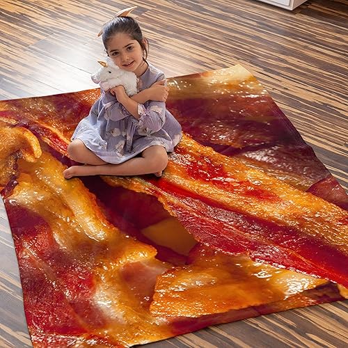 Miniatura 3 de Manta de tocino, regalo para los amantes de las niñas, manta de franela súper suave para sofá cama, edredones de cama cálidos y acogedores,
