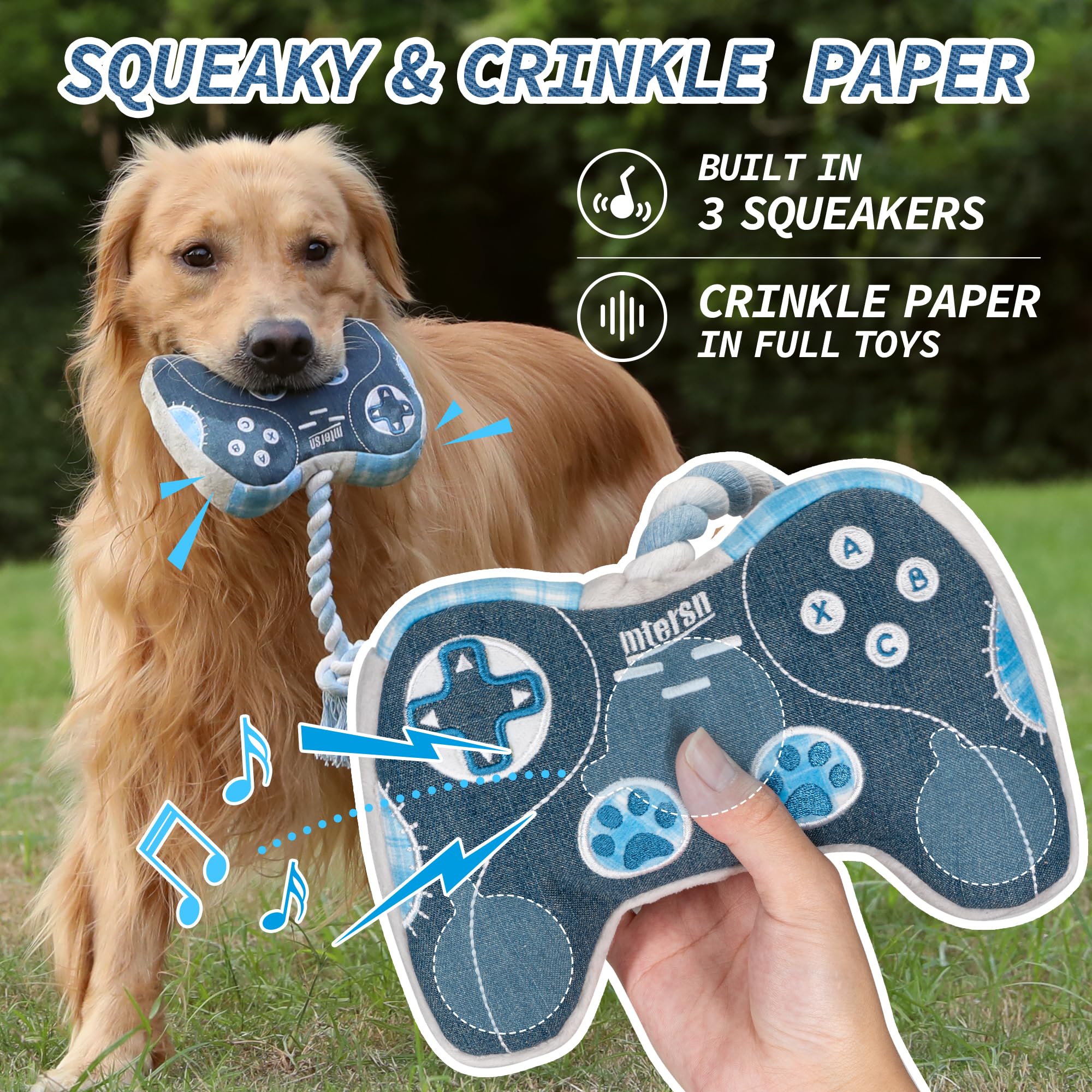Jouet Couineur Pour Chien En Peluche – Éléphant Avec Son Et Papier Froissé – Interactif Et Durable