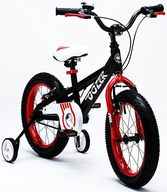 Royalbaby Bull-Dozer Fat Tire bike,18", All-Terrain kids boy's girl's bike for energetic kids, with stabilisers- training wheels and kickstande, Magnesium frame with stabilisers.