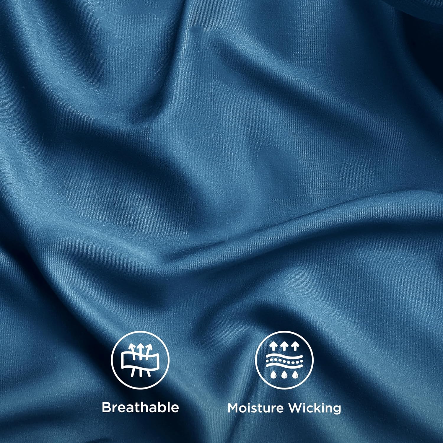 Bedsure Cooling Sheets Twin, Rayon Derived from Bamboo, PureWoven, Breathable & Soft Twin Sheets Set, Deep Pocket Up to 16 Inches, Hotel Luxury Silky Bedding for Hot Sleepers, Teal thumbnail