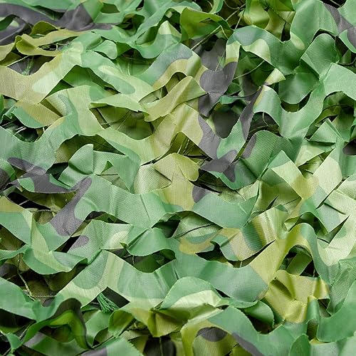 Miniatura 10 de Red de camuflaje de 6.5 x 10 pies, 10 x 10 pies, 20 x 20 pies, con respaldo de malla, redes ciegas de caza, toldo de parasol, red de lona militar