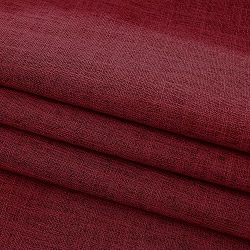 Miniatura 7 de INLINAS Cortinas opacas de lino con textura de nudos de bambú, 100% bloqueo de luz, reducción de ruido y aislamiento térmico, tela de triple capa,