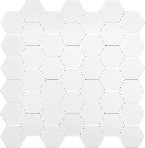 Avant Decor Azulejos de cocina para despegar y pegar  Azulejos hexagonales pequeños de compuesto de piedra  Azulejos de pared adhesivos  Fácil