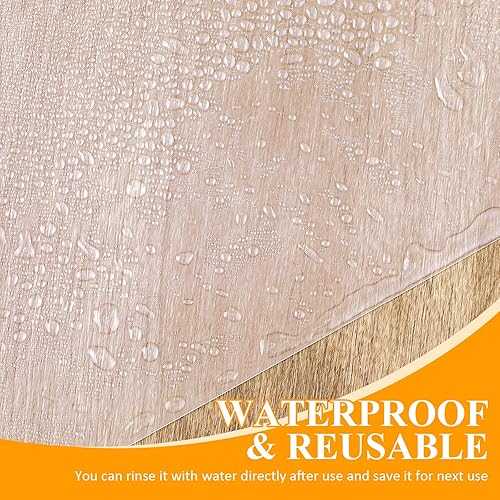 Miniatura 5 de 50 manteles individuales de plástico transparente a granel de 17 x 11 pulgadas mantel transparente resistente al calor mantel individual de plástico