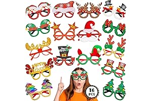 Amazing 16 PCS Christmas Glasses for Holiday Festivities