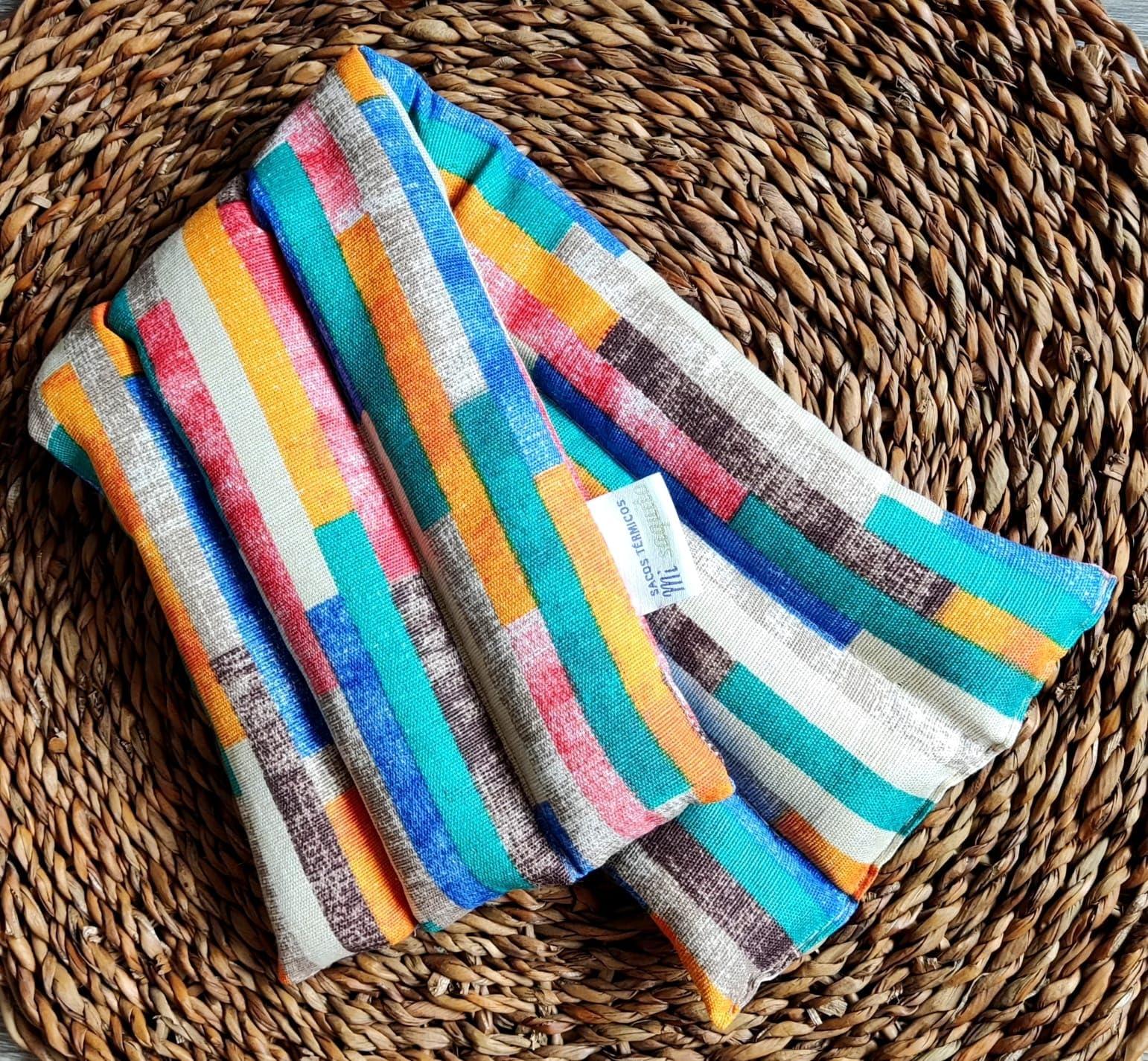 Sacco di semi per microonde 45 x 14 cm – Sacco termico cervicale con Lavanda – Borsa termica termica a caldo e freddo – Sacco termico per microonde – Cuscino termico mestruale – Sacco a microonde