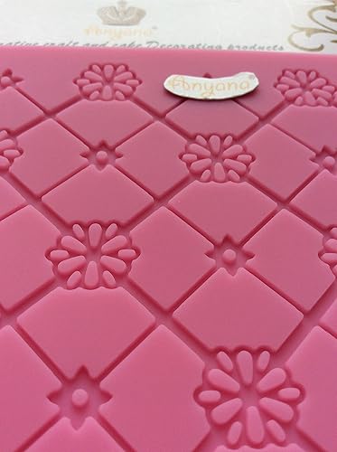 Miniatura 2 de Anyana 15" sugar edible daisy grid lattice lace cake silicone Embossing Mat Texture fondant impression lace mat decorating mold gum paste cupcake
