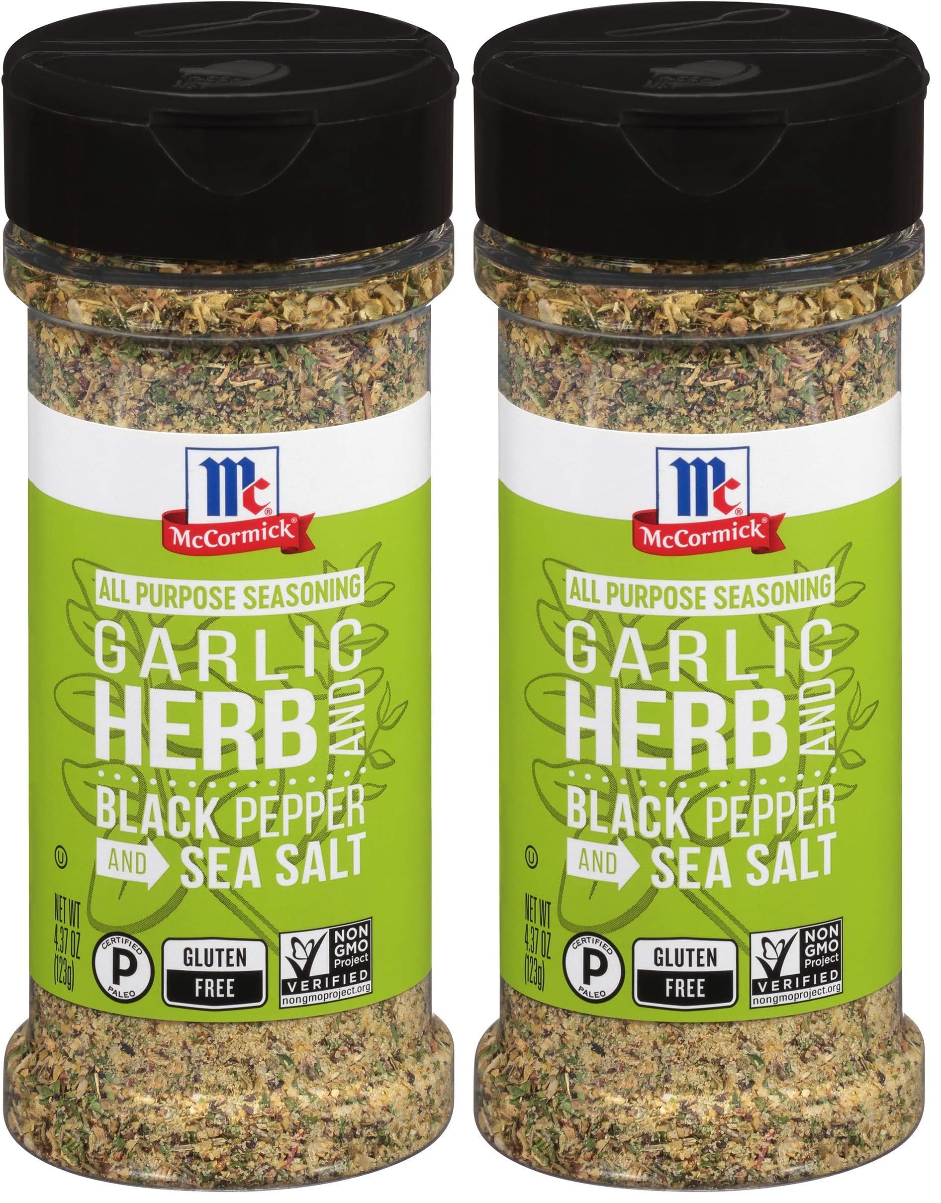 McCormick Garlic, Herb and Black Pepper and Sea Salt All Purpose Seasoning, 4.37 oz (Pack of 2)