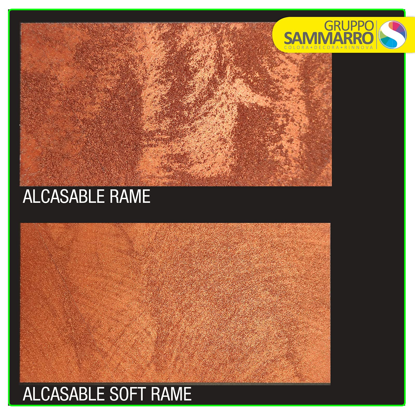 Pittura decorativa per interni effetto sabbiato perlato 2,5 Litri (Rame)