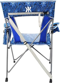 Portable Beach Chair for Adults - Kijaro Journey Print Beach Folding Chair, Steel Frame Foldable Beach Chair, High Beach Chair with Cooler Pocket, Outdoor Folding Chair